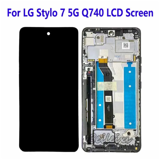 Original with Frame For LG Stylo 7 5G/Q740 LCD Display With Touch Screen Glass Panel Assembly