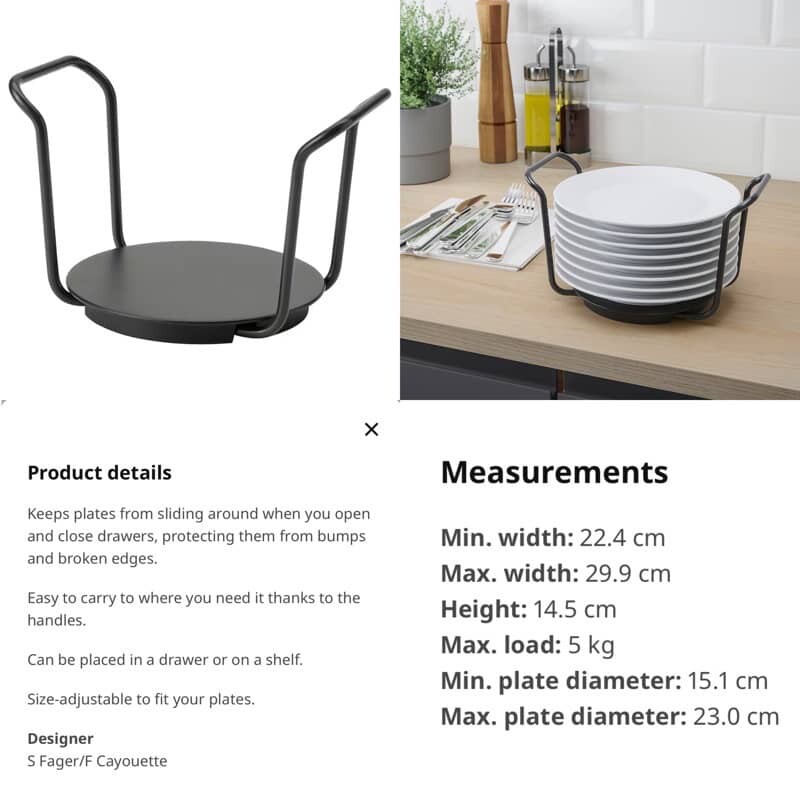 IKEA Uppdatera Pegboard Drawer Organizer Organiser Variera Pot Lid