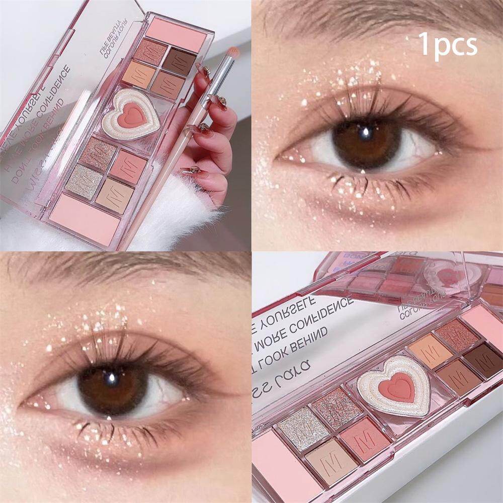 KK BEAUTY Eyeshadow Palette Highlight Silkworm Blush Colour pop Waterproof Sweat Proof Eye Makeup