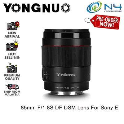 Yongnuo YN85mm / 85mm F1.8S DF DSM Lens For Sony E (Ready Stock ) Original Warranty