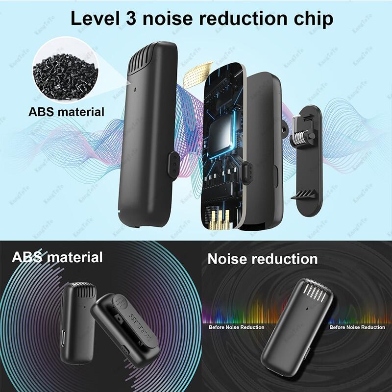 Zeallion Micro Cài Áo Không Dây Micro Ghi Hình Âm Thanh Giảm Tiếng Ồn Nhỏ Gọn Cho iPhone Android Kèm Hộp Sạc