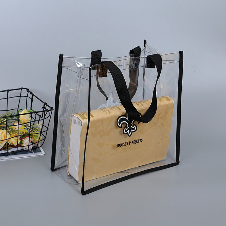 Transparent Waterproof Pvc Buggy Bag Plastic Shopping Bag Gift Bag Custom Pvc Three-Dimensional Handbag Custom Logo