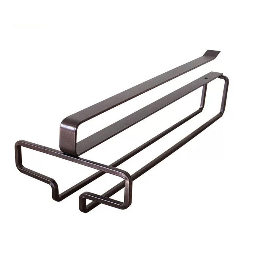 Wine Glass Rack Wall Mounted Stemware Inverted Storage Shelf Under Cabinet No-Punch Organizer Rack Drain Holder Kitchen Tools