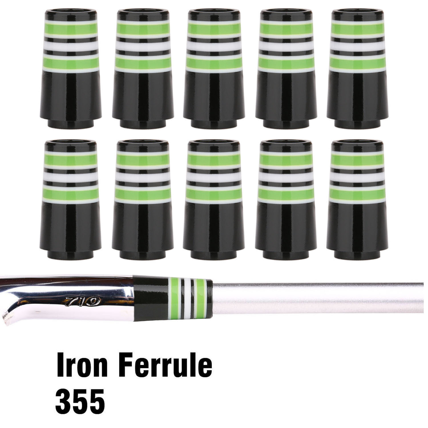 10 cái tip. 355 Golf ferrules cho taper tip sắt nêm