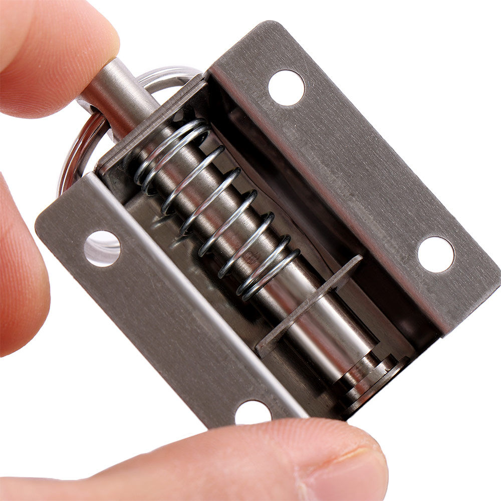 Durable with Button Spring Door Slide Lock Door Bolts Lock Barrel Bolt Door Hardware