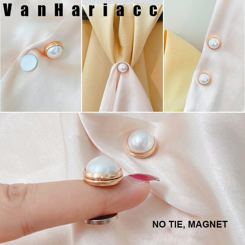Powerful Magnetic Buckle No Pierced Pearl Brooch