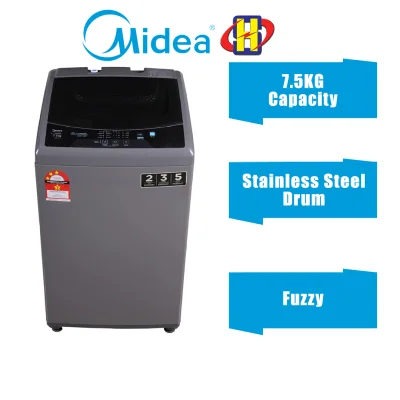 Midea Washing Machine MFW-EC750 7.5KG Fuzzy Fully Auto Top Load Washing Machine Mesin Basuh 洗衣机