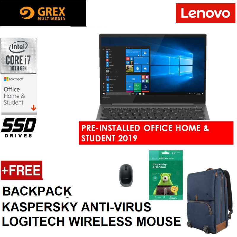 LENOVO YOGA S730-13IML 81U4000PMJ / 81U4000QMJ (I7-10510U.16GB,512GB SSD,13.3 FHD,INTEGRATED GRAPHIC,WIN10) FREE BACKPACK + KSPSKY ANTI-VIRUS + LOGITECH WIRELESS MOUSE + PRE-INSTALLED MS OFFICE 2019 - 81U4002MMJ / 81U4002NMJ Malaysia