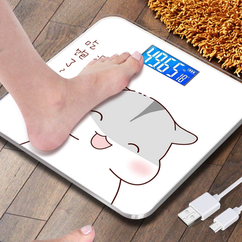 JIASHI usb rechargeable electronic weighing scale home health scale human scale adult weight loss weighing counter