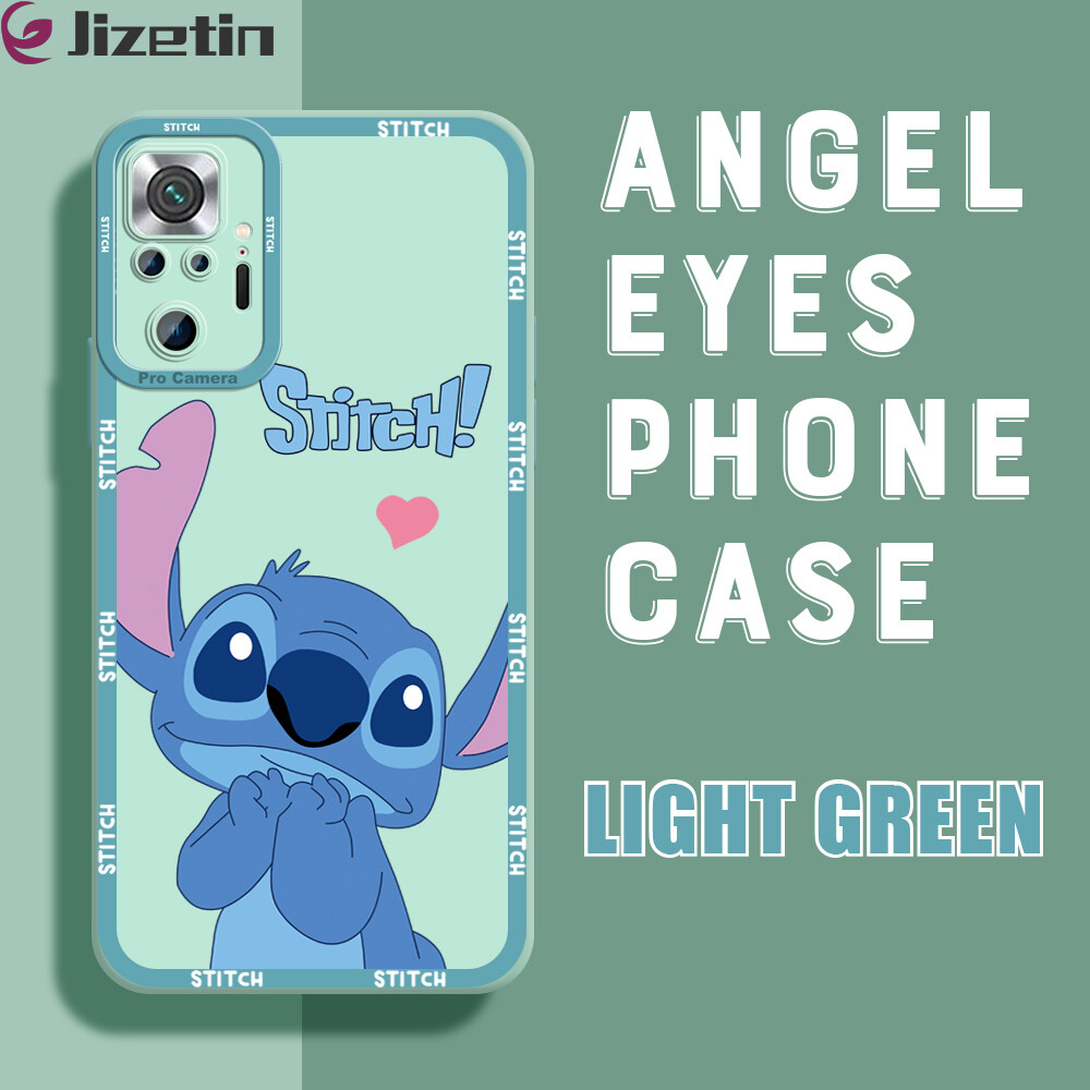 Jizetin Phone Case Casing For Redmi Note 11 Note 11 Pro Note 11 Pro 5G Note 11S Note 10 Note 10 5G Note 10 Pro Note 10S Case For Girls Boys Cute Cartoon Stitch Soft Rubber Casing Full Cover Camera Protection Design Shockproof Case
