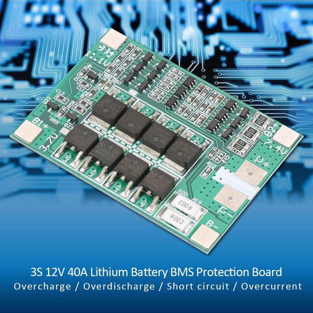 3S 12V 40A Protection Board BMS PCB Board with Balance Charging