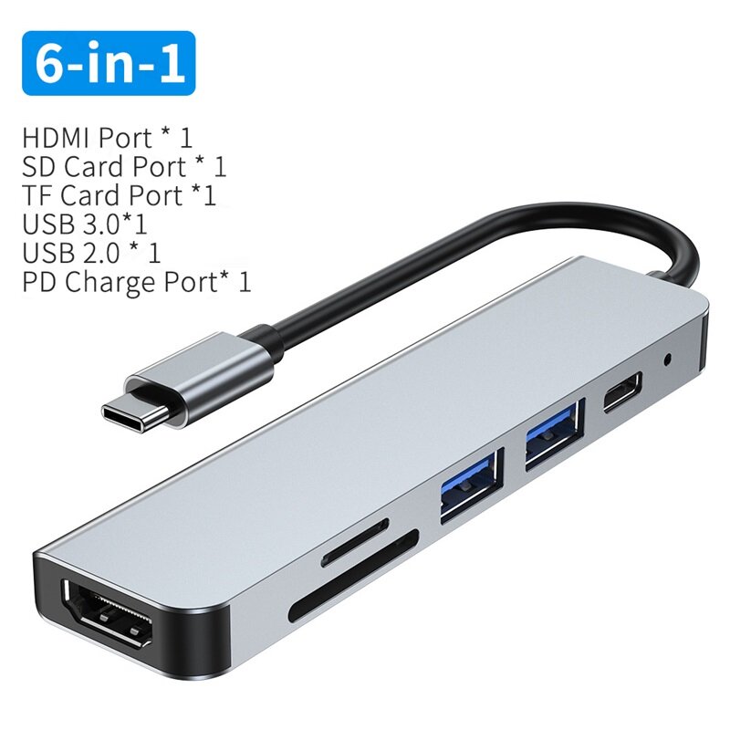 11 in 1 USB C HUB Type C Adapter to 4K HDMI VGA RJ45 Lan Ethernet SD/TF Micro Card Hub 3.5MM AUX 11 Port Dock Station PC Laptop Splitter