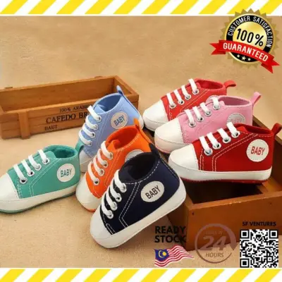 [Malaysia Stock] Baby Sneakers Prewalker Shoes Unisex Anti Slip