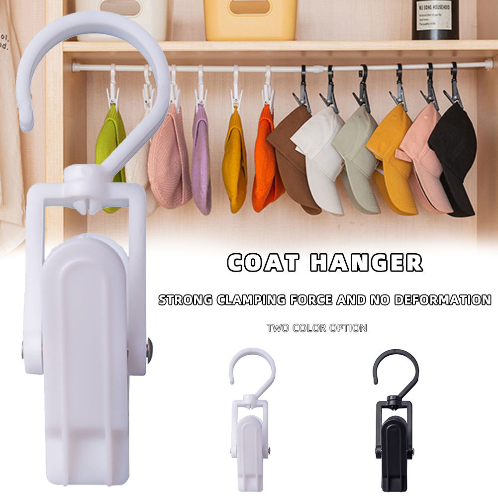 YESPERY 1/4/8 Chiếc Móc Mũ Xoay Được Móc Phơi Quần Áo Bằng Nhựa Đa Năng Móc Trưng Bày Mũ Cho Cửa Hàng Móc Treo Găng Tay Kẹp Phơi Tất