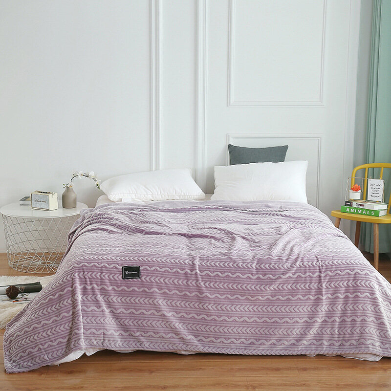 Coral Fleece Blanket Super Soft Quilt Blanket Bedding Sofa Office Blanket