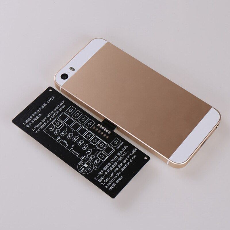 10-Slot SIM Card Adapter Multi-SIM Card Reader Mini SIM Nano with Independent Control Switch for 5/6/7/8/X
