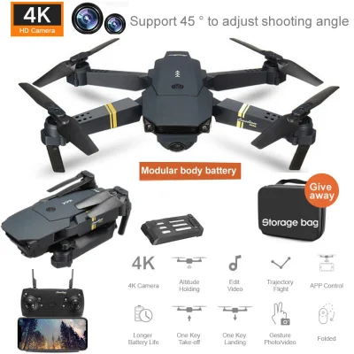 （New Store Lowest Price Online）E58 WIFI FPV With Wide Angle HD 1080P/4K HD Camera Hight Hold Mode Foldable Arm RC Quadcopter Drone X Pro RTF Dron