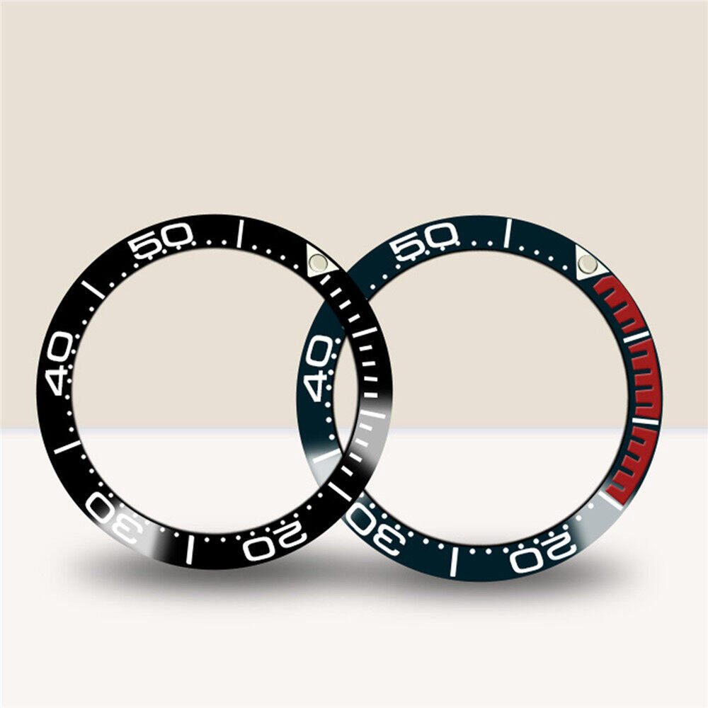 Vòng Đệm Đồng Hồ Bằng Gốm 38MM Cho Đồng Hồ Omega Seamaster Series Bezel Chèn Vòng Chống Trầy Xước Phụ Kiện Bảo Vệ