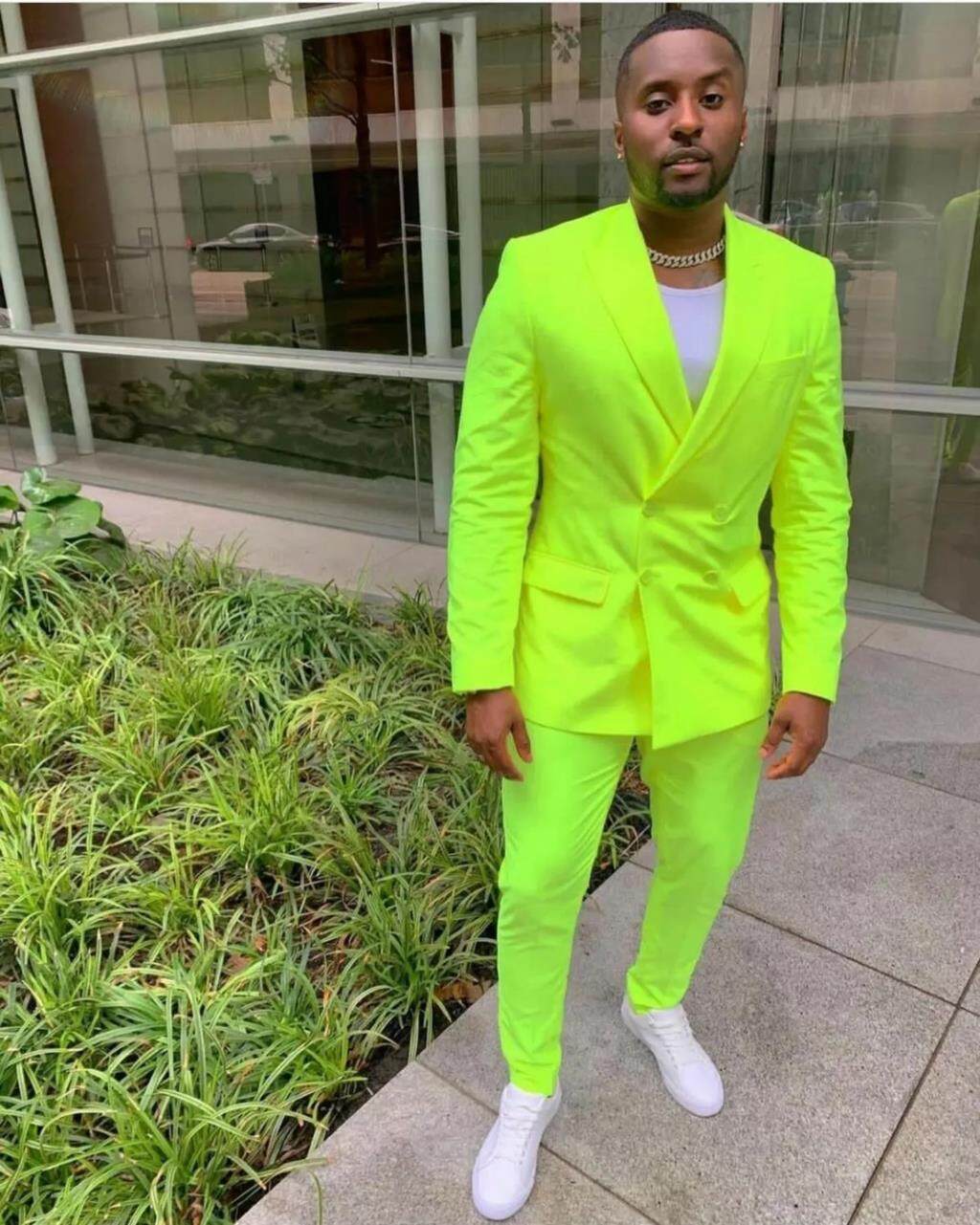 green neon suit