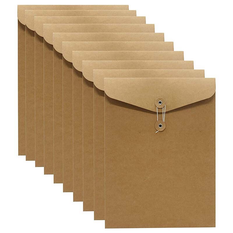 10Er Document Case Made Of Cardboard / Kraft Paper in A4 Format