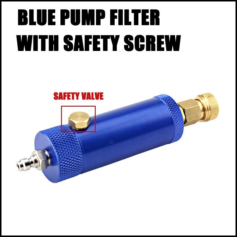 High Pressure PCP Pump Filter with SAFETY VALVE M10x1 40Mpa Water-Oil Separator Air Filtering 8MM Quick Connector