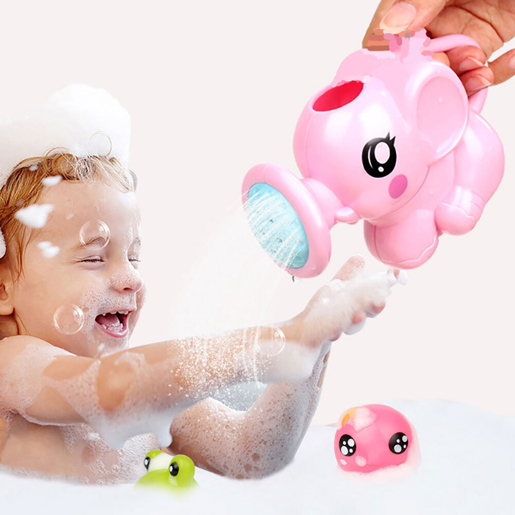Kids Cute Elephant Shower Bath Toys Watering Pot Toys Baby Bathing Tool Sprinkler Kit For Children Shower