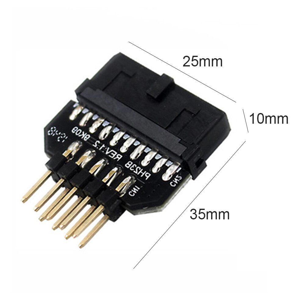 USB 3.0 20-Pin to USB 2.0 9-Pin Adapter Front Panel Converter for Motherboard Computer Accessories