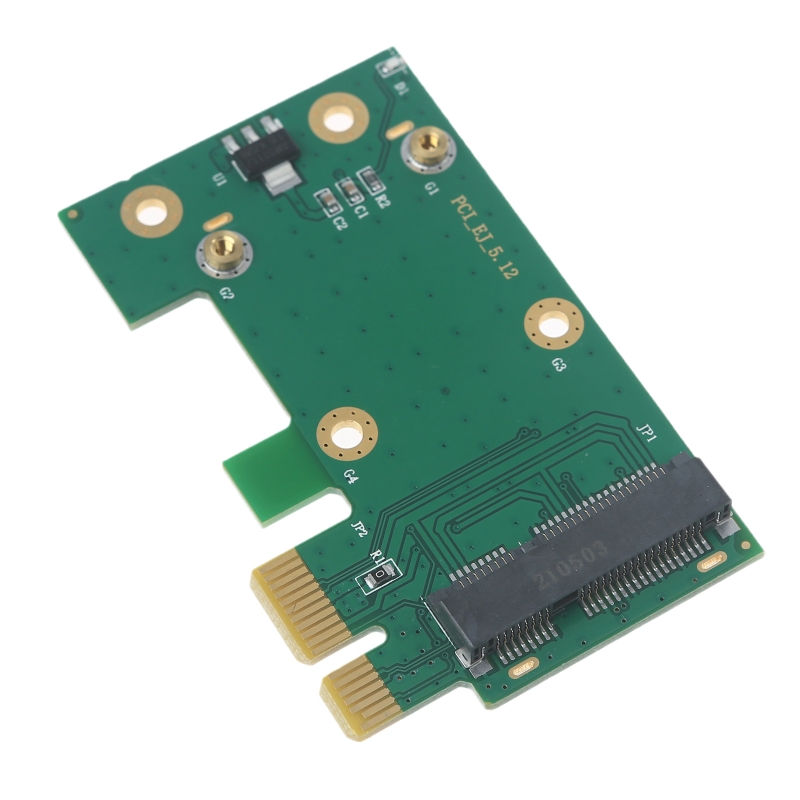 Card Mạng Wifi Không Dây Bộ Chuyển Đổi Máy Tính Để Bàn Mini PCI-E Sang PCI-E 1X + 2 Ăng Ten