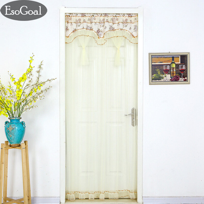 EsoGoal Screen Door Fly Mosquito Bug Insect Screen with Easy Installation Velcro Decoration Door Curtain Lace curtain