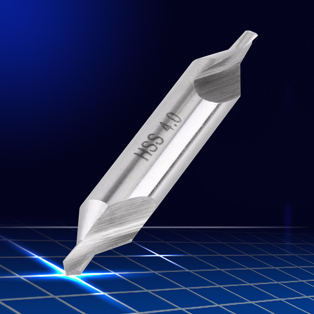 Center Drill Bit 5pcs High Speed Steel 1.5/2/2.5/3/4mm 60 Degree AngleCountersink Spotting Drill Bits Tool