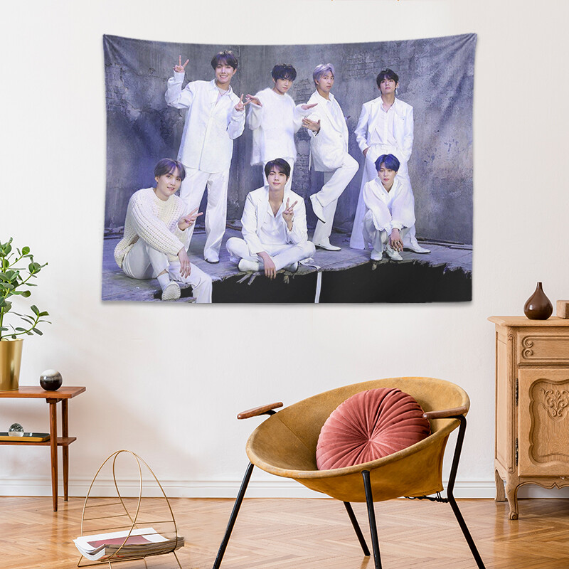 WEHOME BTS Composite Background Wall Hanging Tapestry Digital Printing (100X70)