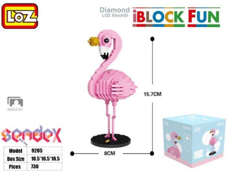LOZ IBlock Fun 9205 - Flamingo Animal Cartoon 730pcs