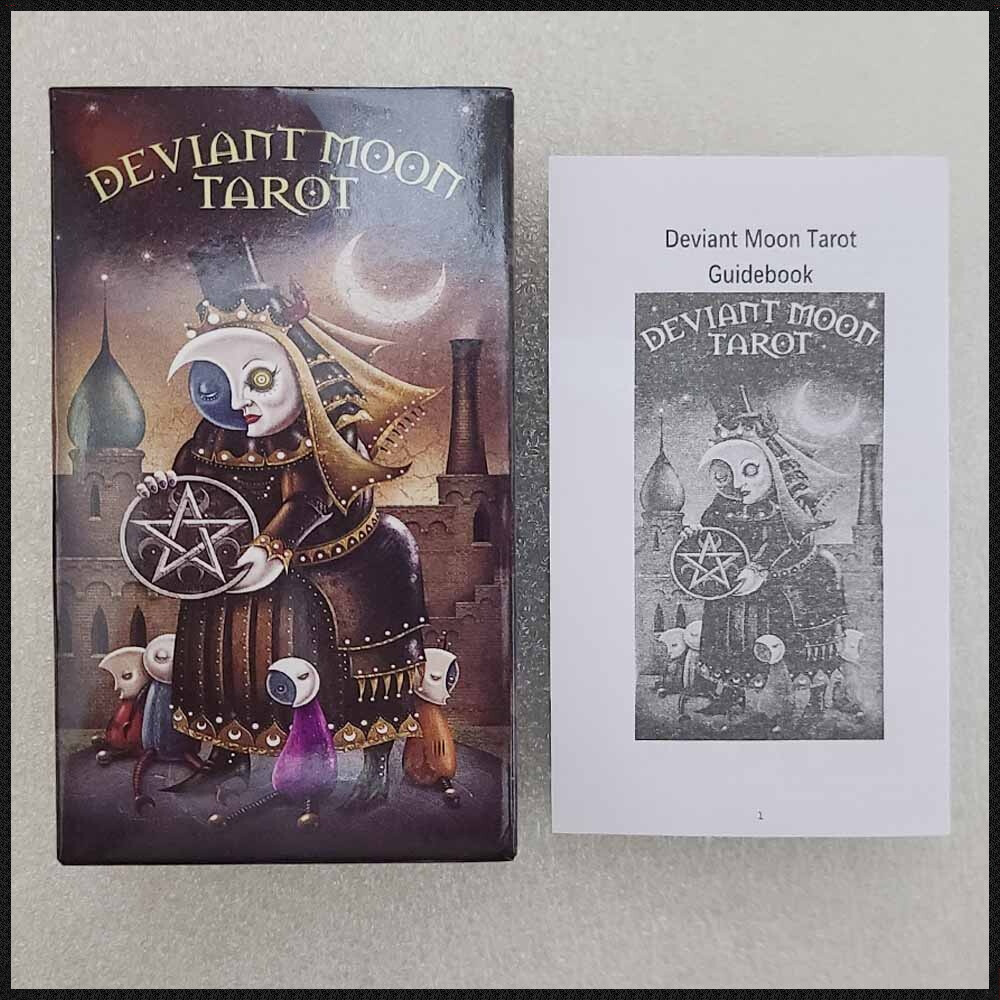 Bộ Bài Tarot Deviant Moon Kèm Sách Hướng Dẫn Bằng Giấy | Kích Thước Lớn Tiêu Chuẩn 12X7Cm | Bộ Bài Tarot 78 Tờ Và Sách Hướng Dẫn Phiên Bản Tiếng Anh | Tarot Oracle Card
