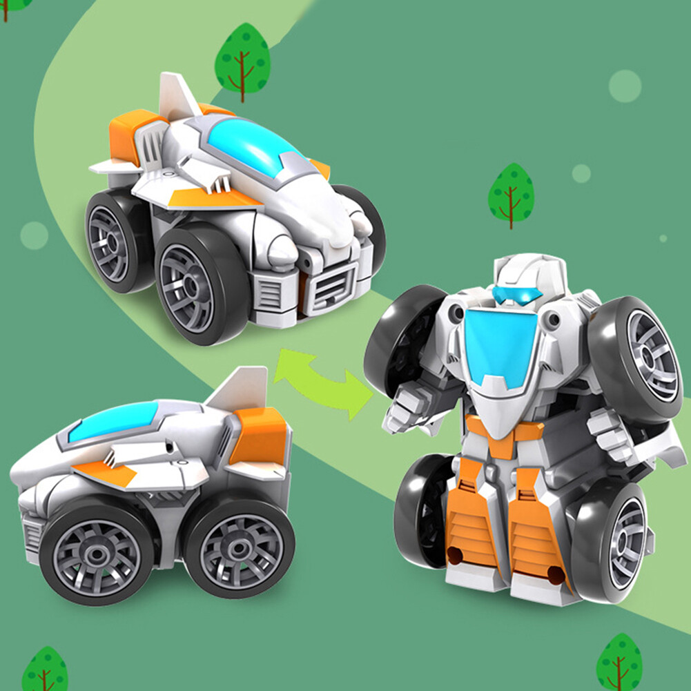 Robot Xe Hơi Biến Hình Mini, Mô Hình Xe Tải Quán Tính Biến Đổi Tương Tác Bé Đồ Chơi