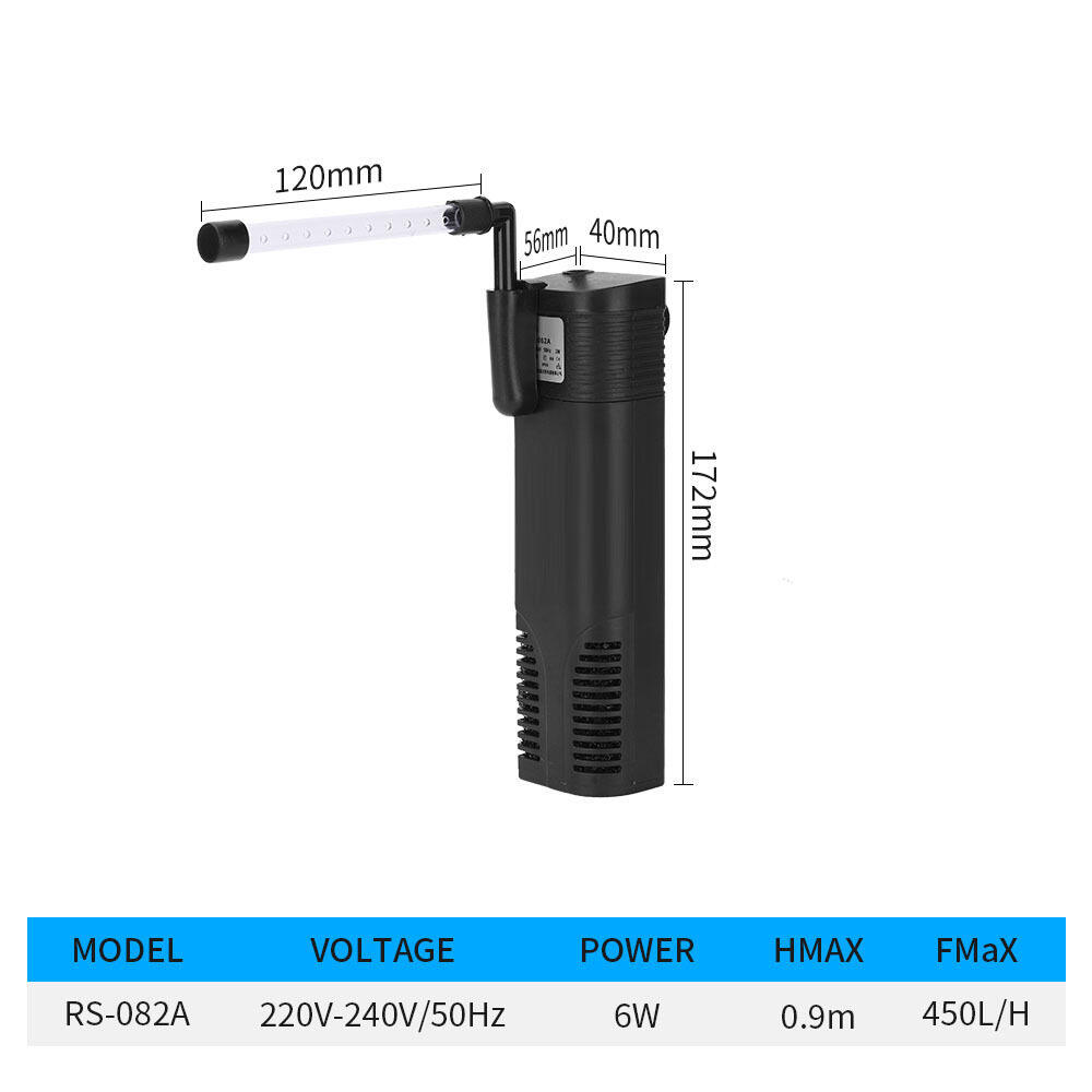Emango 3 Trong 1 Bộ Lọc Nước Bể Cá Máy Bơm Chìm Với Chức Năng Lọc Oxy Tuần Hoàn Cho Máy Bơm Bể Cá Nước Hồ Cá