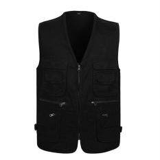 Middle-aged vest spring and autumn casual outdoor vest photography cotton vest men’s clothing