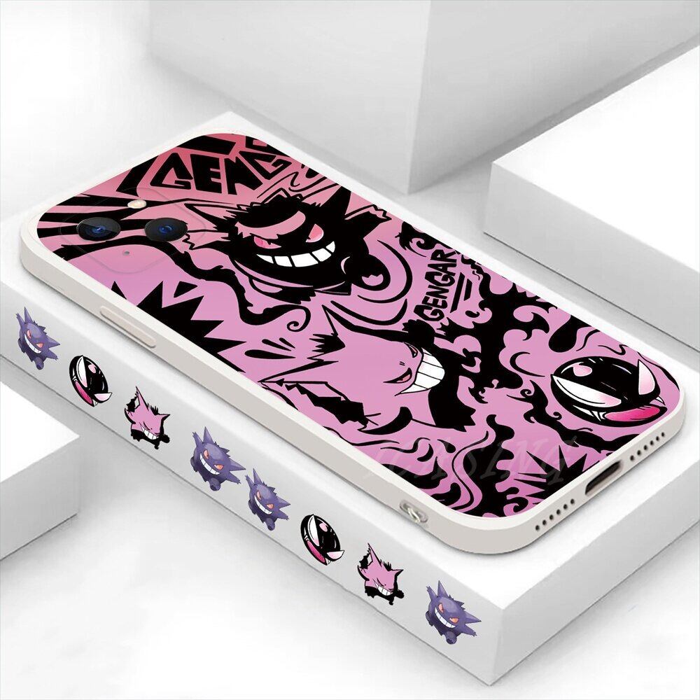 Case Compatible for IPhone 14 Pro Max IPhone 13 Pro Max IPhone 11 IPhone 12 IPhone XR XS 6 6S 7 8 Plus SE 2020 Gengar Pokemon Soft Silicone Phone Case Cover iCasing