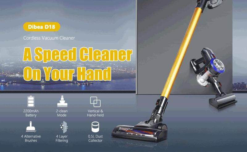 Dibea D18 Cordless Handheld Stick Vacuum Cleaner Singapore