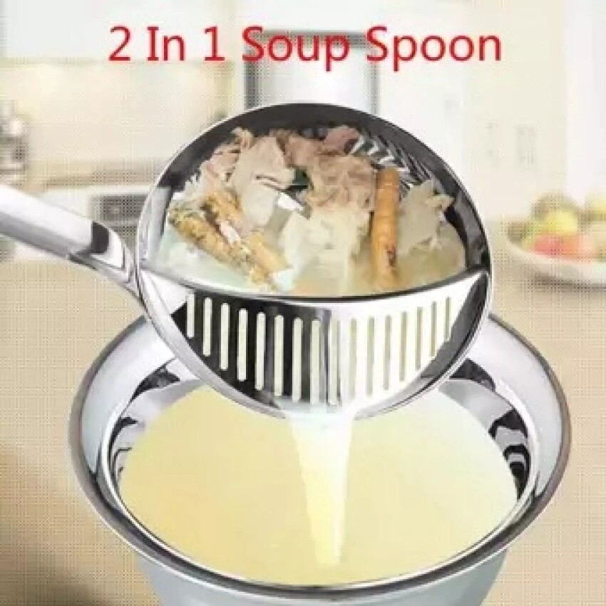 Có Thể Tháo Rời Nhà Bếp Chao, Muỗng Bằng Thép Không Gỉ, Bộ Đồ Ăn Lọc Cán Dài Muỗng Súp