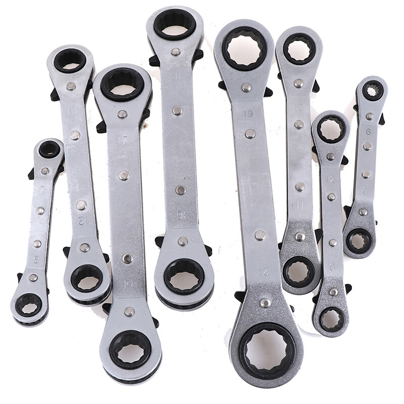 JUNY  6-21mm metric offset torque wrench set double ratchet wrench spanner tool