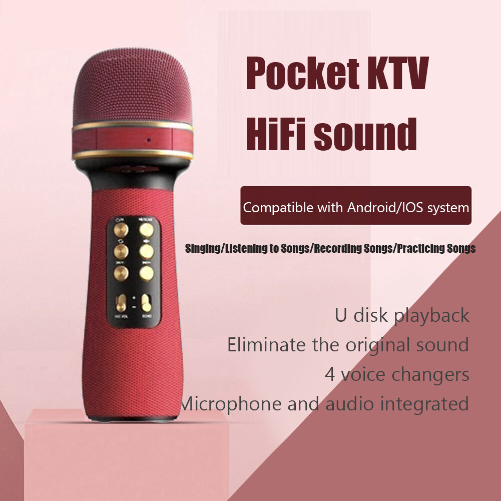 Micrô Không Dây Tương Thích Bluetooth WS-898 + FM + Loa Âm Thanh Thay Đổi Giọng Nói