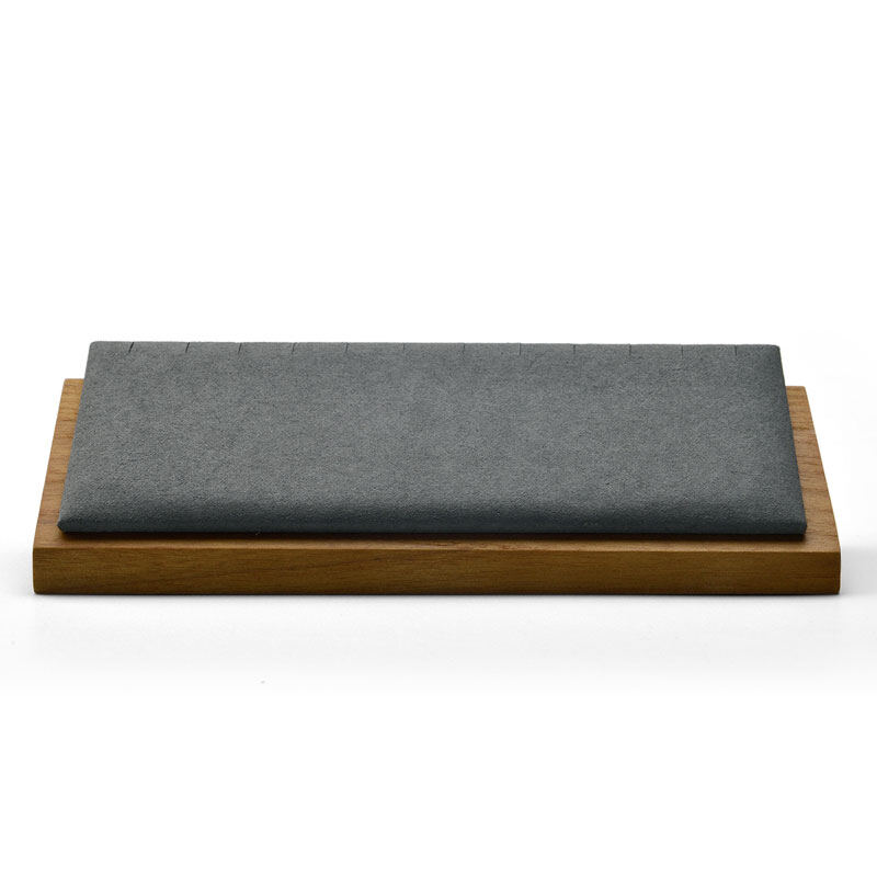Oirlv Wooden Earrings Necklace Display Stand Jewelry Organizer Holder Pendant Storage Tray SM039