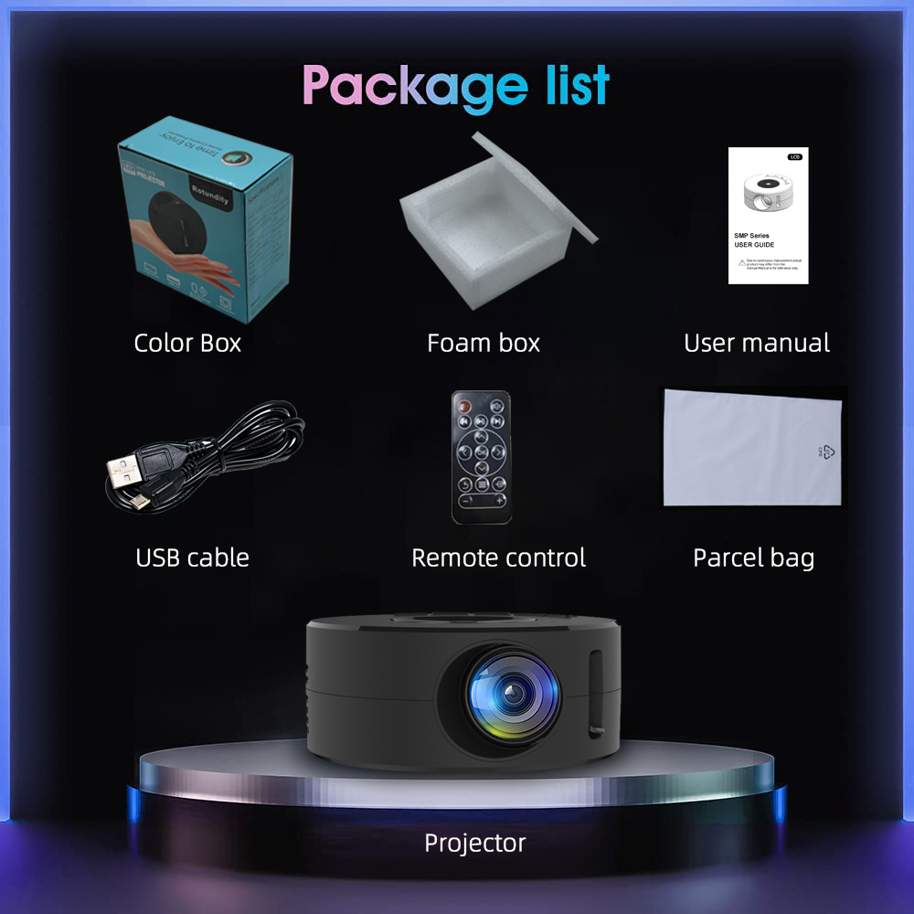 Micto Protector YT200 Home Projector Micro Portable Mini Portable Mobile Phone ...