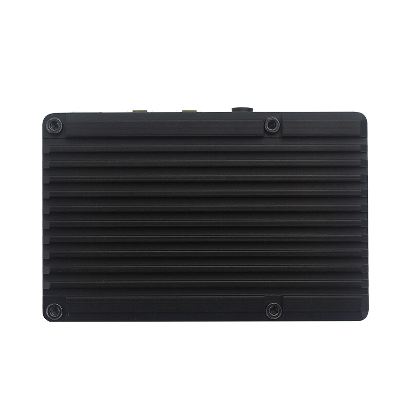 Raspberry Pi 4 Aluminum Alloy Case Ultra-thin CNC Metal Shell Passive Cooling Black Enclosure Box for Raspberry Pi 4 Model B