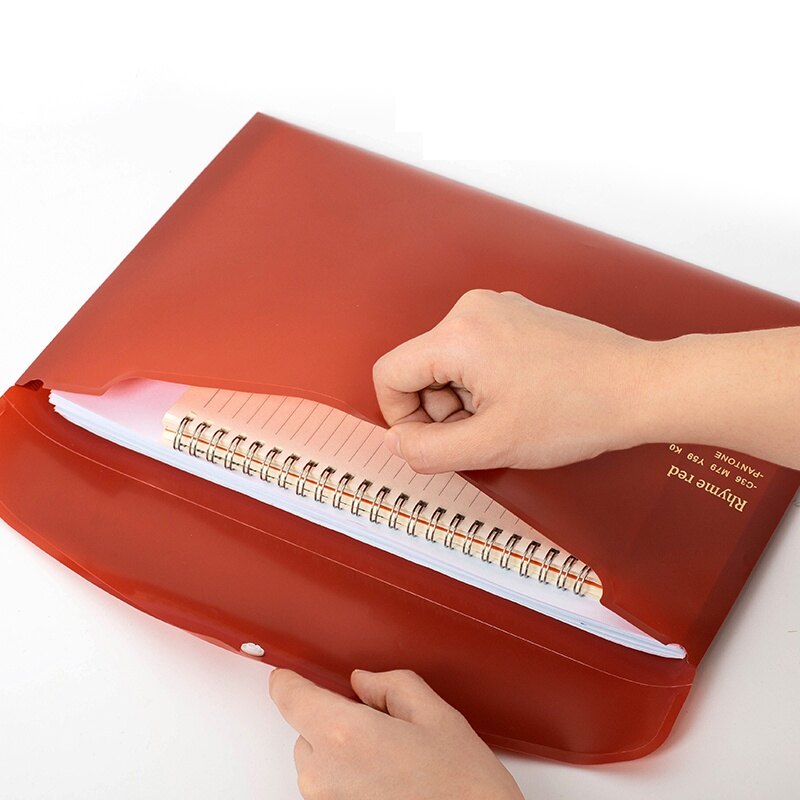 【Free Shipping】Envelope Folder Storage Bag Retro A4 Large Capacity Paper Clip Document Storage