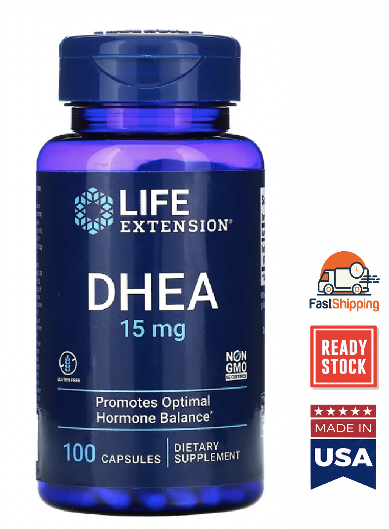 ⭐ Ready Stocks ⭐ Life Extension DHEA 15mg, 100 Capsules (Made in USA