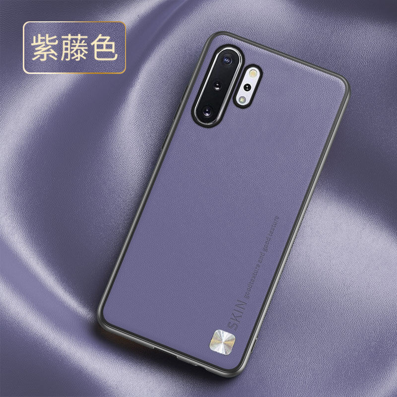 For Samsung Galaxy Note 10 / Galaxy Note 10Plus Case Plain Skin Leather Cover Samsung Note10 Note 10+ Note 10Pro Soft Bumper Shockproof Coque