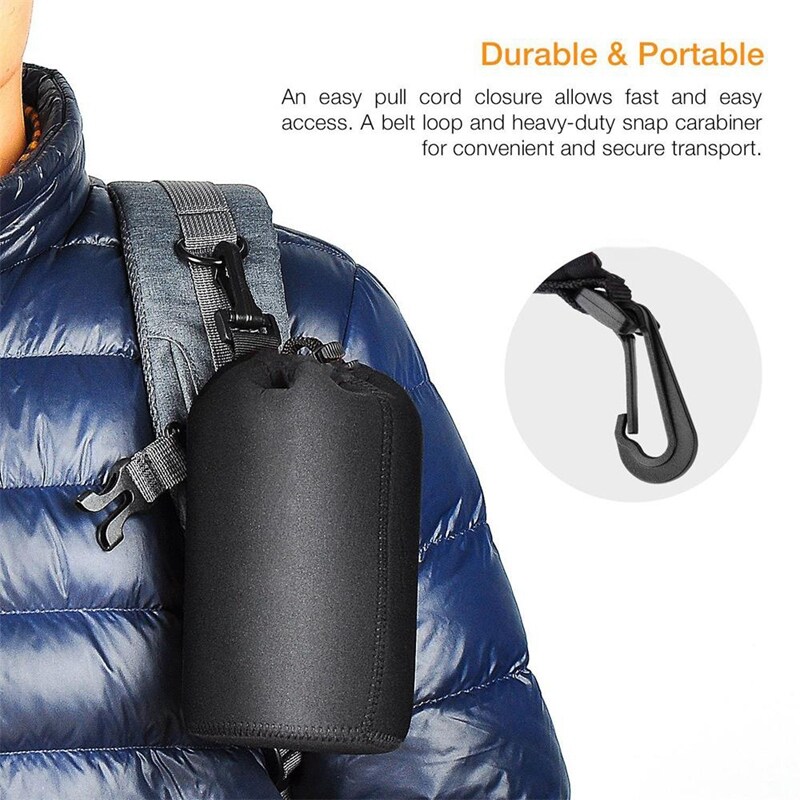 4PCS Camera Case Lens Pouch Set Lens Case Small Medium Large and Extra Large for DSLR Camera Lens Bag Pouch Shockproof