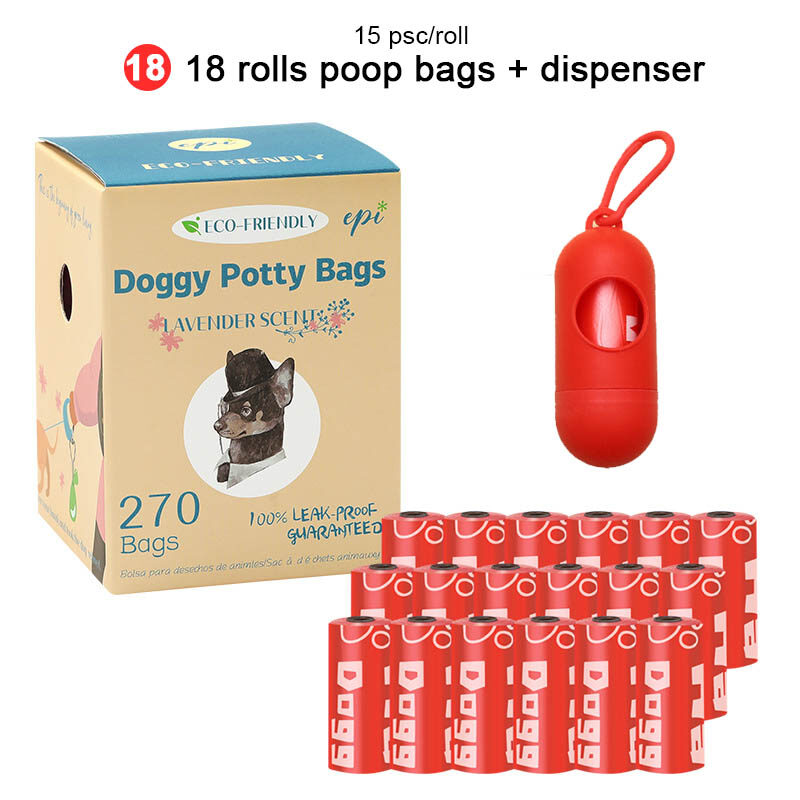 HamshMoc Dog Poop Bag Leak Proof Eco-friendly Quality Thick Waste Bags for Dog Puppy Outdoor Garbage Poop Clean Bags Pet Grooming