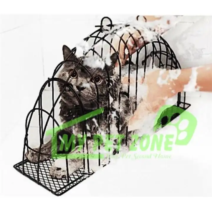 cat bathing cage